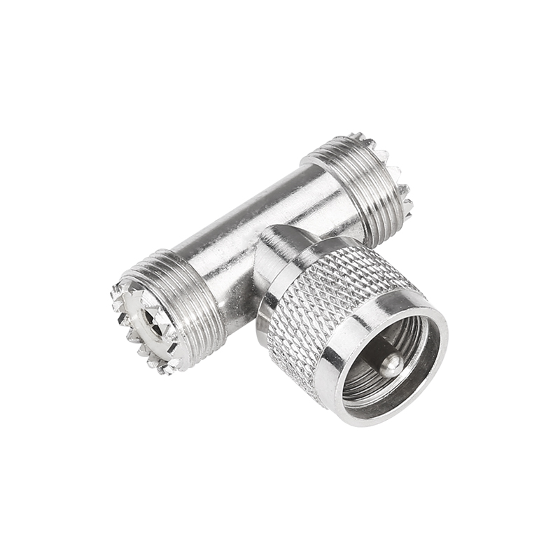 UHF Male To UHF Male T RF Connector